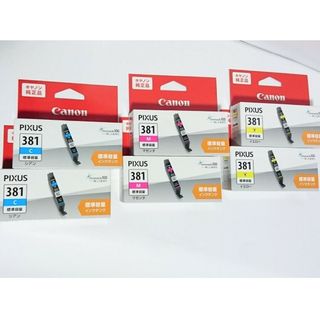 キヤノン(Canon)のキャノン381マゼンタ2箱,381シアン2箱,381イエロー2箱 セット新品(PC周辺機器)