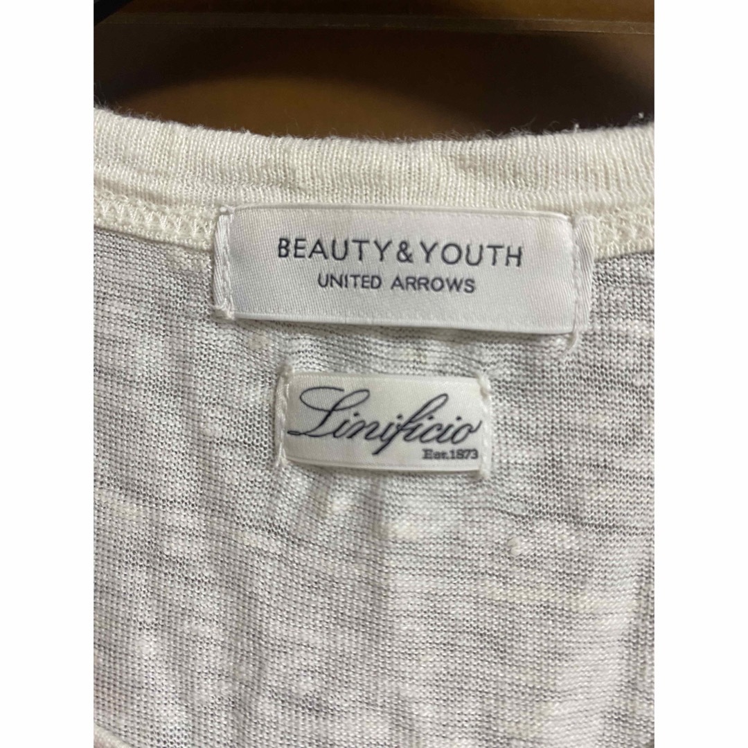 BEAUTY&YOUTH UNITED ARROWS(ビューティアンドユースユナイテッドアローズ)のBeauty&youth ×linificio リネンTシャツ レディースのトップス(Tシャツ(半袖/袖なし))の商品写真