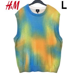 エイチアンドエム(H&M)の新品 H&M マルチカラー ニット ベスト L(ニット/セーター)