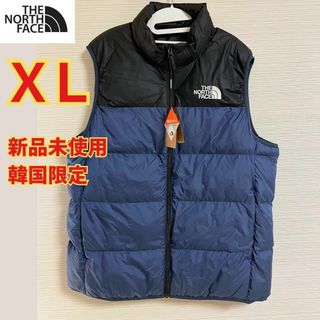 ■THE NORTH FACE　人気　メンズ　ヌプシダウンベスト　ネイビー ＸＬ