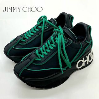 ジミーチュウ(JIMMY CHOO)の7043 未使用 ジミーチュウ Raine ファブリック ロゴ スニーカー(スニーカー)