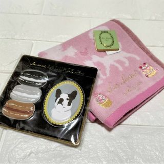 ラデュレ(LADUREE)の新品 LADUREE フレンチブルドッグ マカロン 銀座 スクレbyラデュレ(ハンカチ)