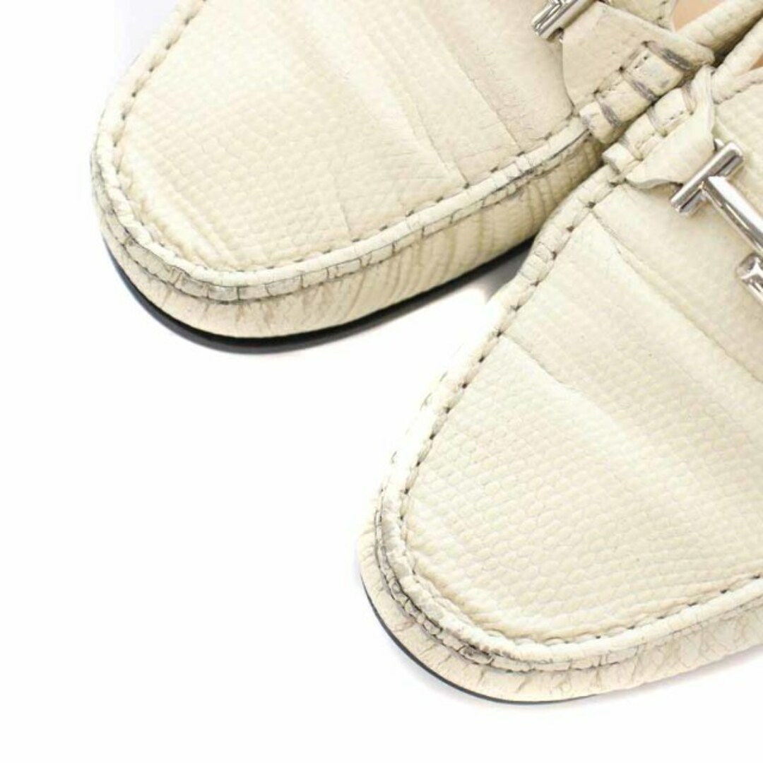 TOD'S(トッズ)のトッズ TOD'S ローファー モカシン レザー 36 23cm 白 ホワイト レディースの靴/シューズ(ローファー/革靴)の商品写真