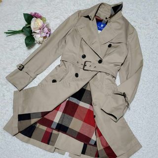 ブルーレーベルクレストブリッジ(BLUE LABEL CRESTBRIDGE)の美品 XL ブルーレーベルクレストブリッジ トレンチ ウール ライナー ロング(トレンチコート)