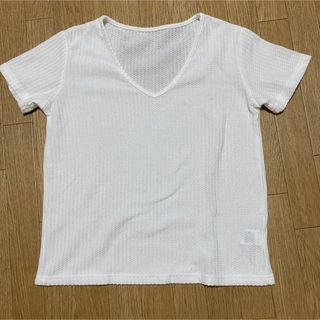 ワッフルTシャツ レディースTシャツ 半袖Tシャツ VネックTシャツ(Tシャツ(半袖/袖なし))