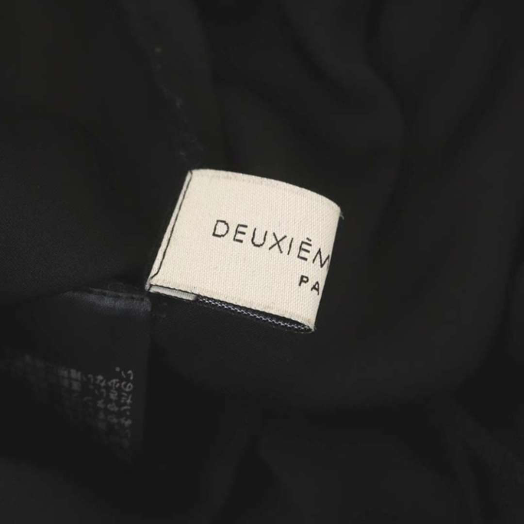 DEUXIEME CLASSE(ドゥーズィエムクラス)のドゥーズィエムクラス シルクサテンドロストパンツ テーパード 38 黒 ブラック レディースのパンツ(その他)の商品写真