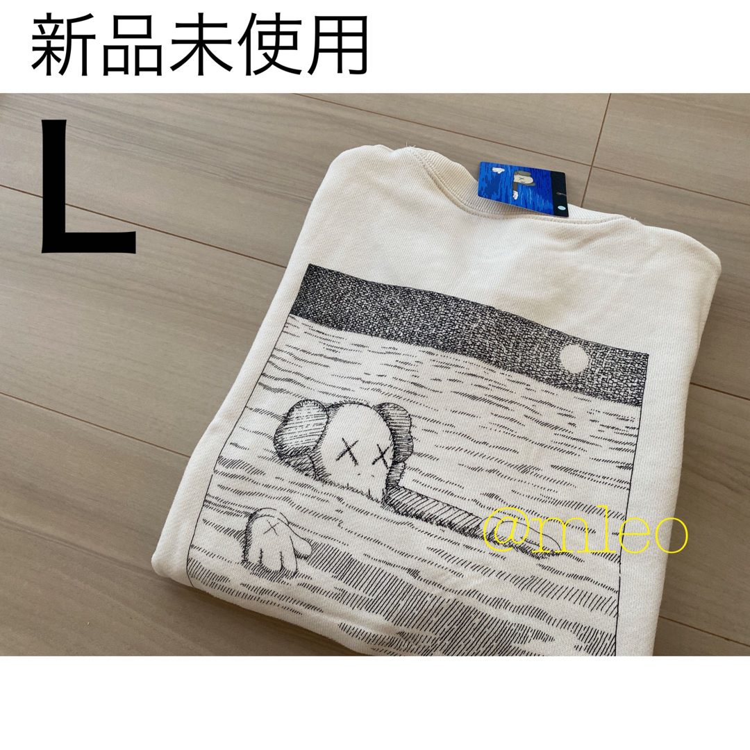 【新品未使用】ユニクロ UNIQLO カウズ スウェットシャツ 白 L