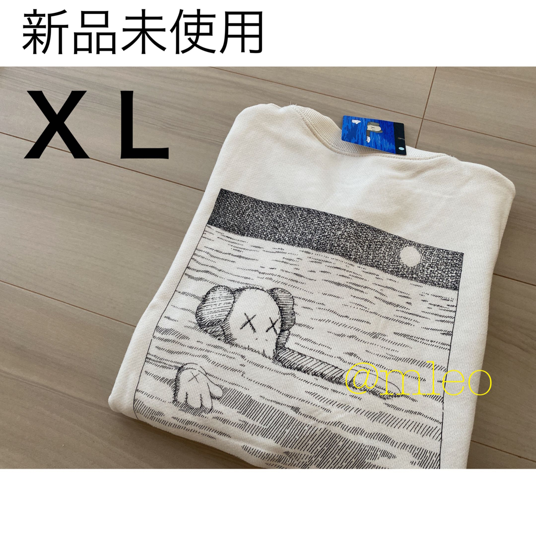 【新品未使用】ユニクロ UNIQLO カウズ スウェットシャツ 白 XL