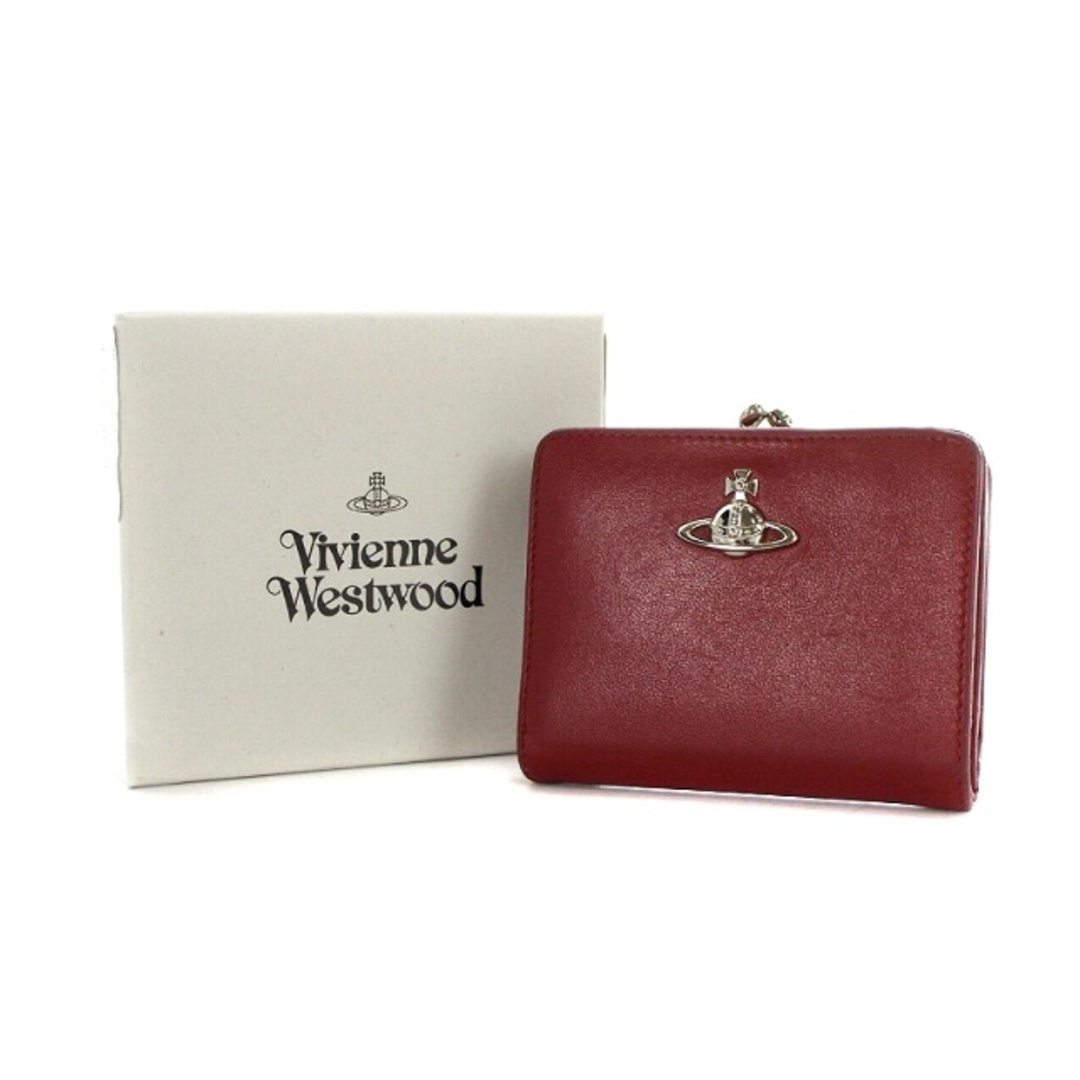 Vivienne Westwood(ヴィヴィアンウエストウッド)のヴィヴィアンウエストウッド 財布 二つ折り オーブ レザー 赤 レディースのファッション小物(財布)の商品写真