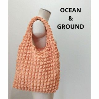 オーシャンアンドグラウンド(OCEAN&GROUND)のオーシャン＆グラウンド ポコポコ トートバッグ オレンジ バッグ レディース(トートバッグ)