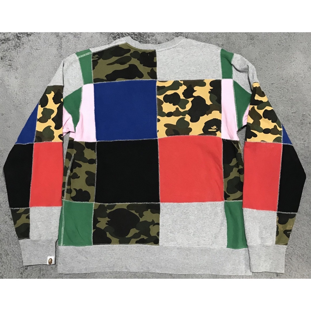 BAPE シャーク パッチワーク スウェット APE ベイプ エイプ 迷彩 カモ