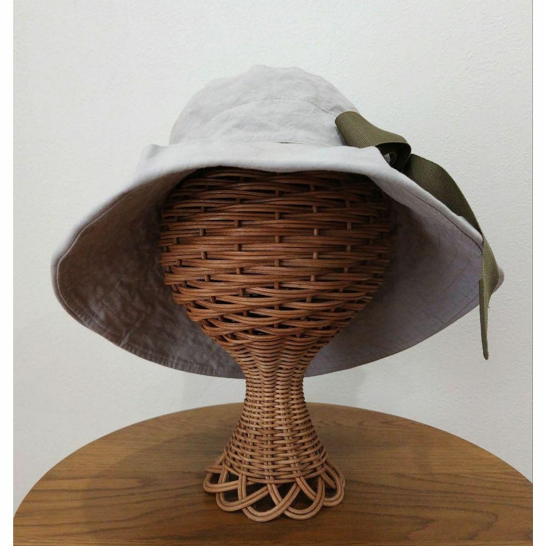 CA4LA カシラ LAUNDRY RIBBON ツバ広 ハット ベージュ CA4LA カシラ LAUNDRY RIBBON ツバ広 ハット ベージュ