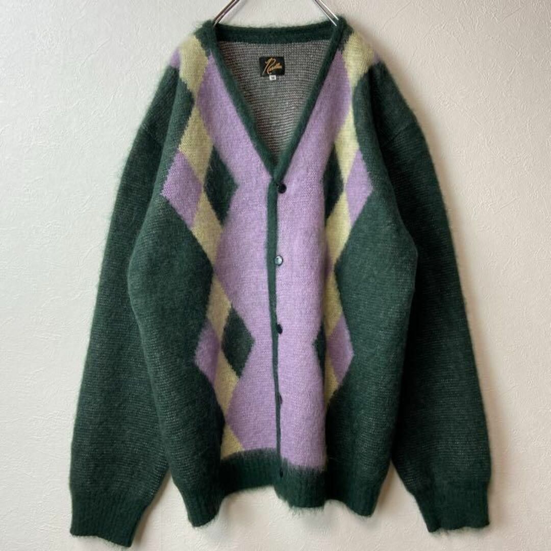 Needles◇カーディガン(厚手)/M/モヘア/PUP/J0257/21AW/MOHAIR CARDIGAN DIAMOND 