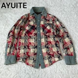 AYUITE - AYUITE アユイテ 定価3万 チェック 花柄 刺繍 シャツ TAKUYA