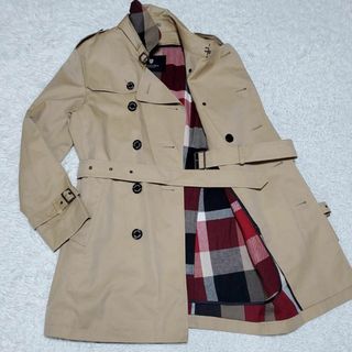 数回使用 L ブラックレーベルクレストブリッジ トレンチ ウール ライナー