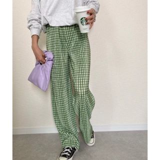 ISOOK Check pleated pants / チェックプリーツパンツ(カジュアルパンツ)