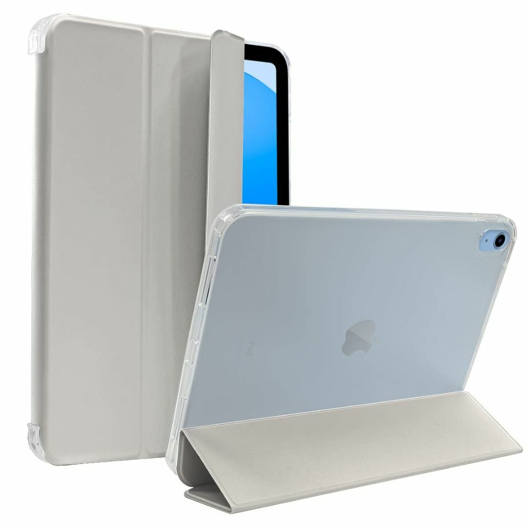 【色: サンドグレー（背面クリア）】MS factory iPad 第10世代