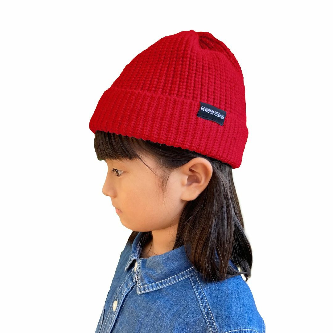 【色: アイボリー】[TRAX SHOP] 11色 ニット帽 キッズ 女の子 帽