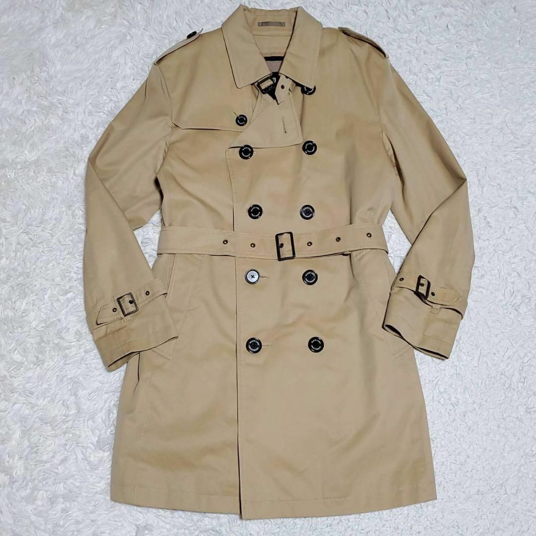 美品 XL ブラックレーベルクレストブリッジ トレンチ ウールライナー チェック