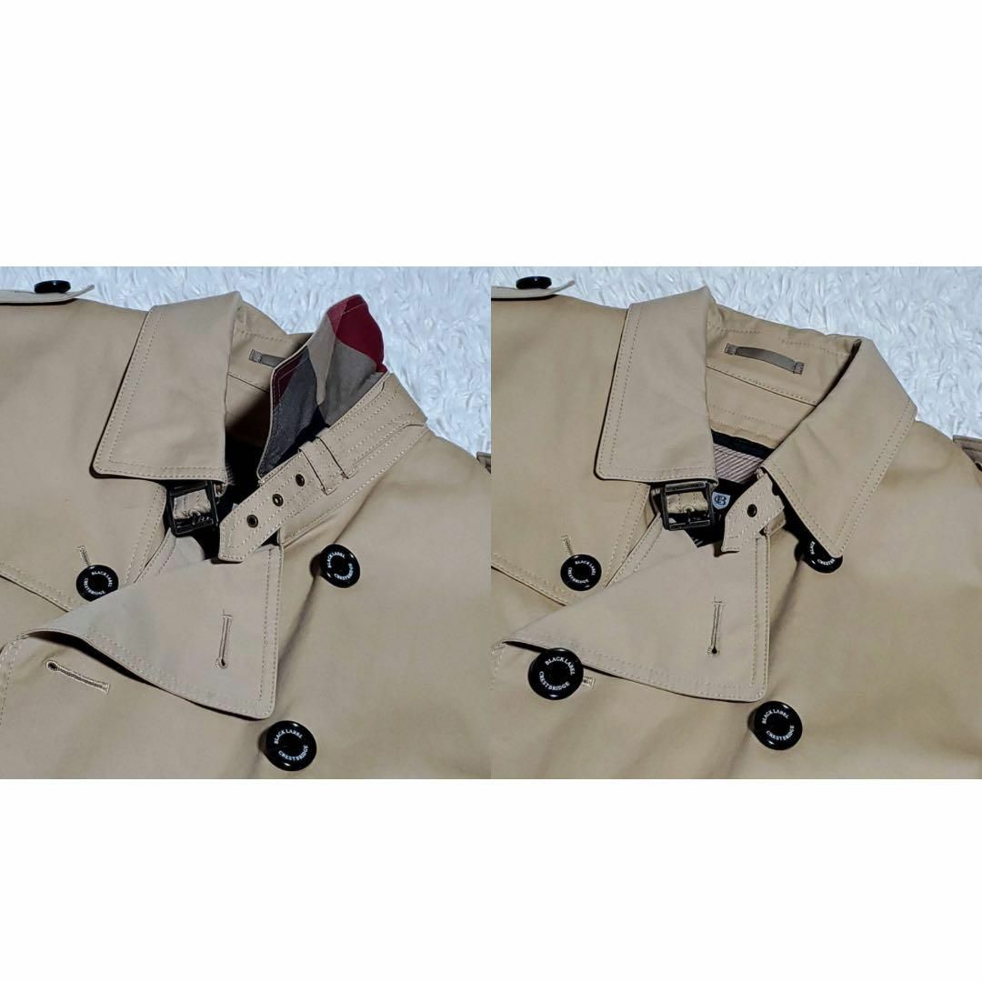 美品 XL ブラックレーベルクレストブリッジ トレンチ ウールライナー チェック