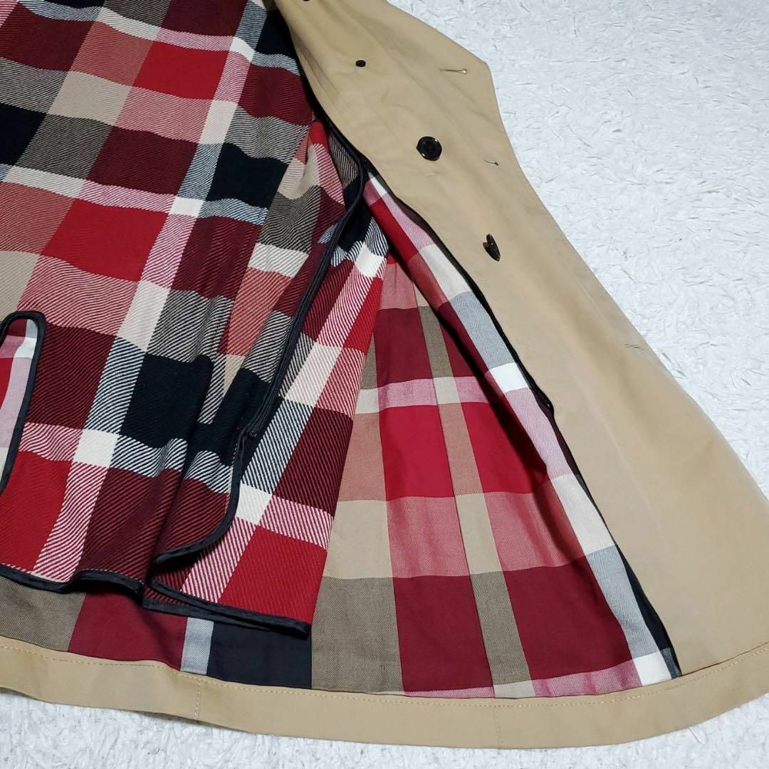 美品 XL ブラックレーベルクレストブリッジ トレンチ ウールライナー チェック