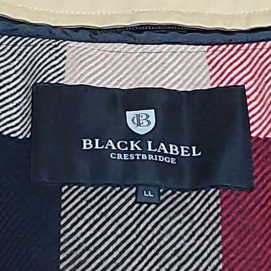 美品 XL ブラックレーベルクレストブリッジ トレンチ ウールライナー チェック