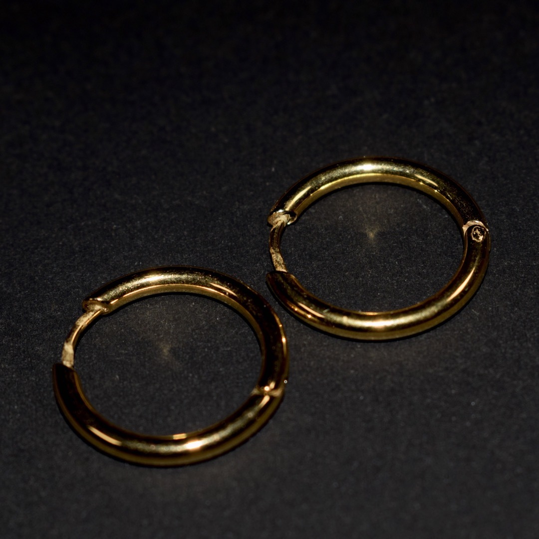 gold hoop pierce pair メンズのアクセサリー(ピアス(両耳用))の商品写真
