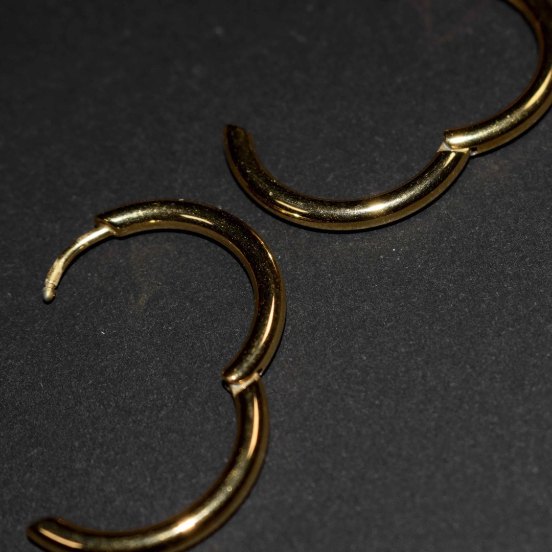 gold hoop pierce pair メンズのアクセサリー(ピアス(両耳用))の商品写真