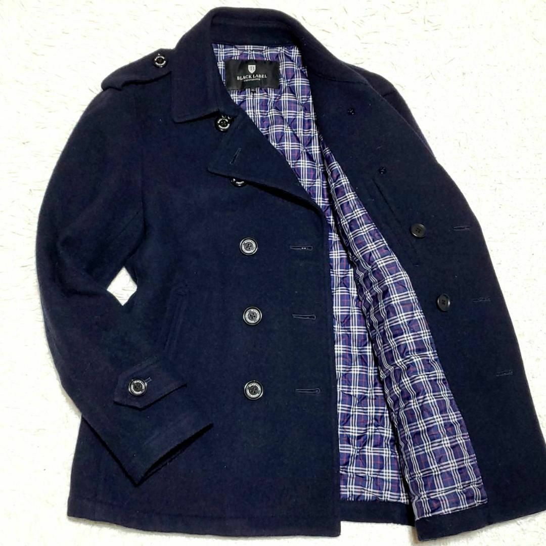 極美品 XL ブラックレーベルクレストブリッジ ウール コート キルティング 紺 | フリマアプリ ラクマ