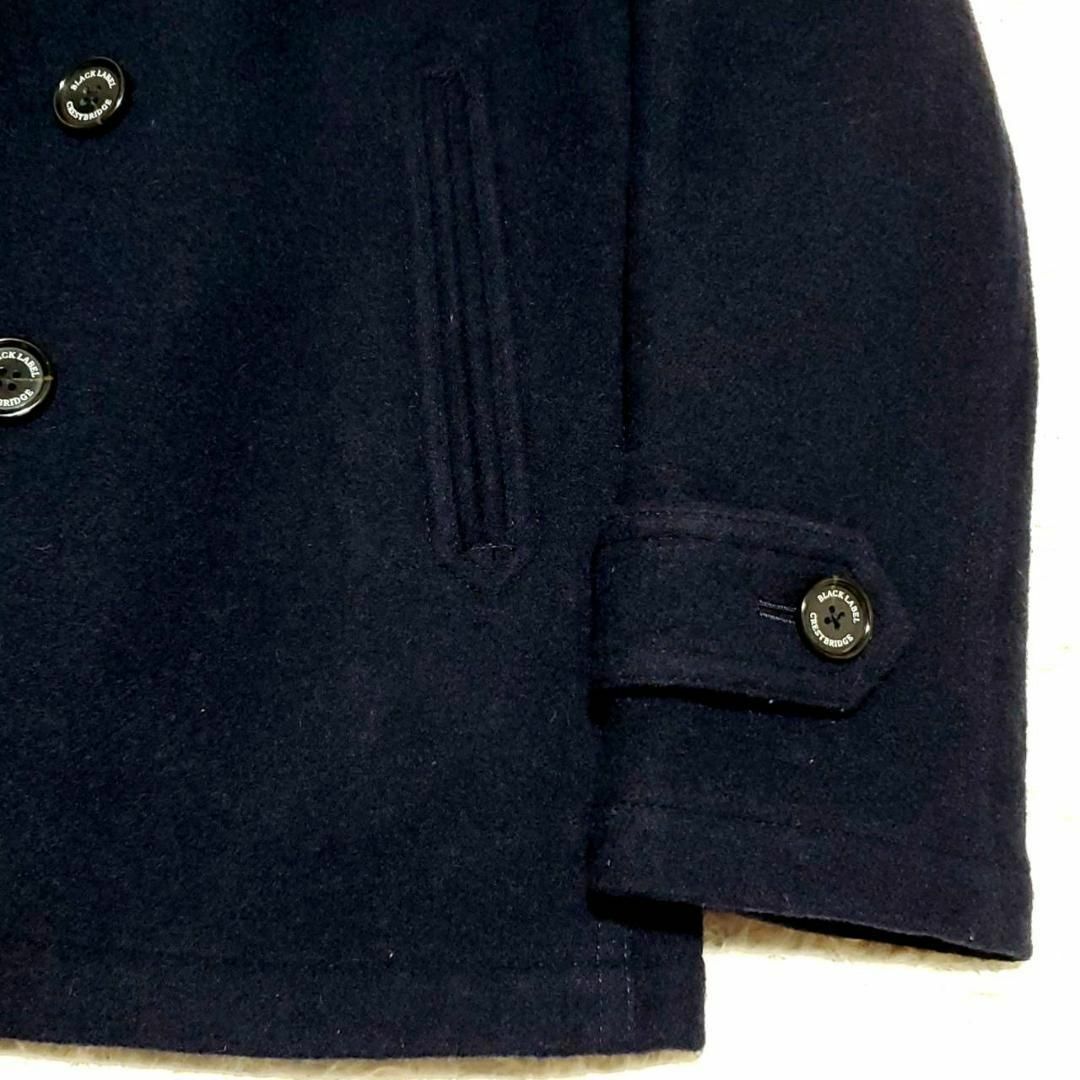 極美品 XL ブラックレーベルクレストブリッジ ウール コート キルティング 紺