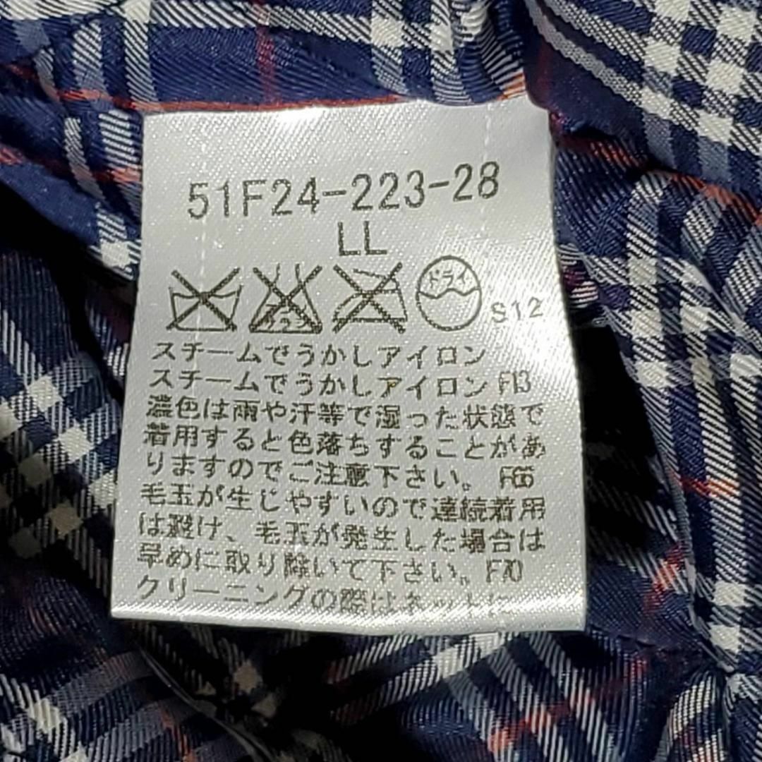 極美品 XL ブラックレーベルクレストブリッジ ウール コート キルティング 紺