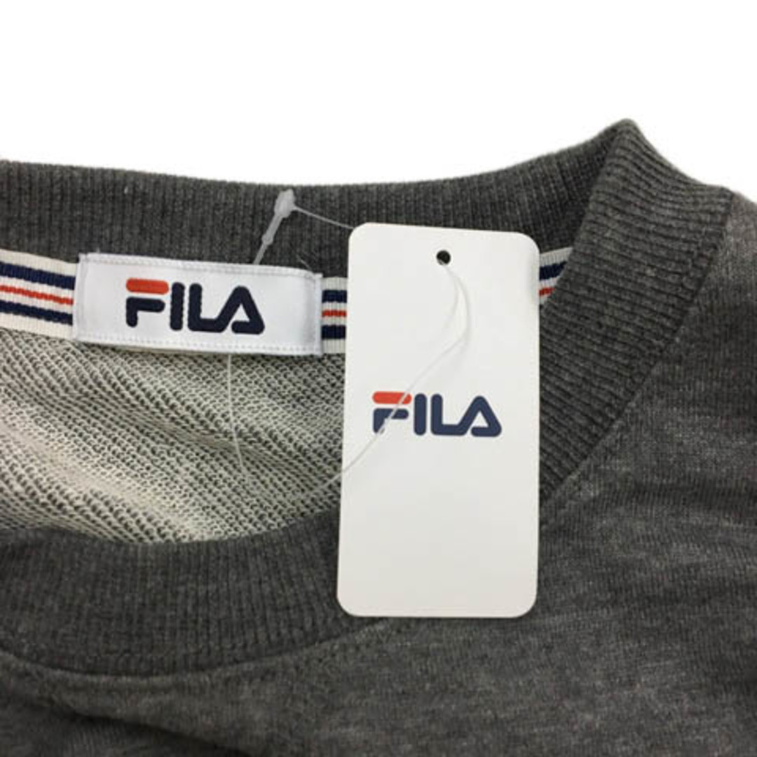 美品 FILA トレーナー トリコロール 刺繍ロゴ 大きいサイズ メンズ XL