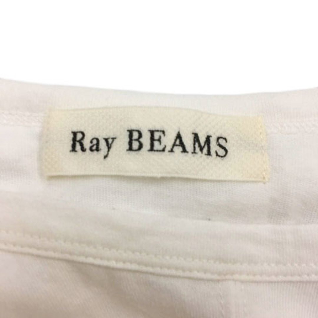 Ray BEAMS(レイビームス)のレイビームス カットソー Tシャツ プルオーバー レイヤード風 無地 長袖 白 レディースのトップス(カットソー(長袖/七分))の商品写真