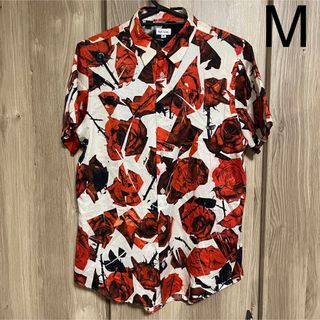 Paul Smith 薔薇柄シャツ ポールスミス M ホワイト レッド