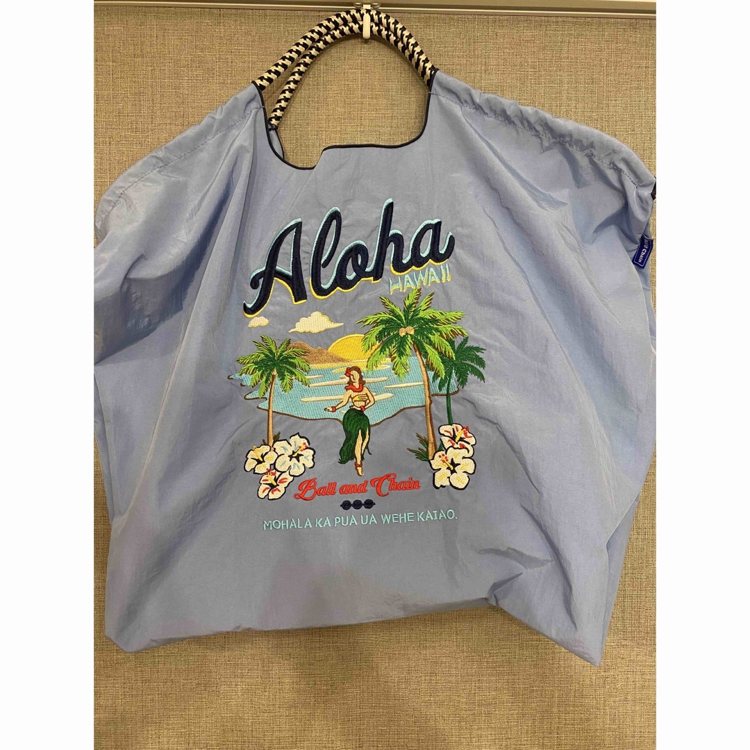 ボール＆チェーンALOHA ハワイ　Ｌサイズ　エコバッグ