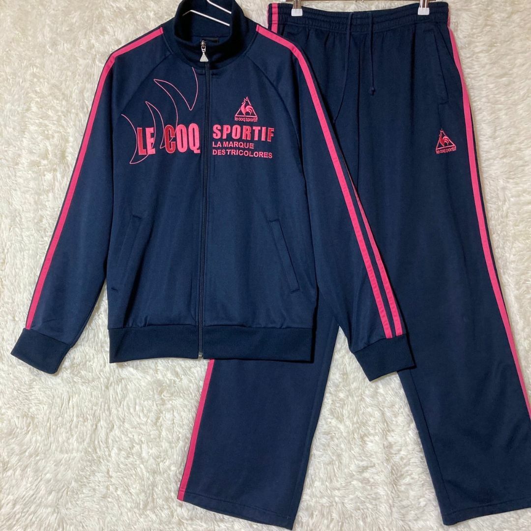 美品 Ie coq sportif ナイロン ジャージ 上下セット 刺繍ロゴ