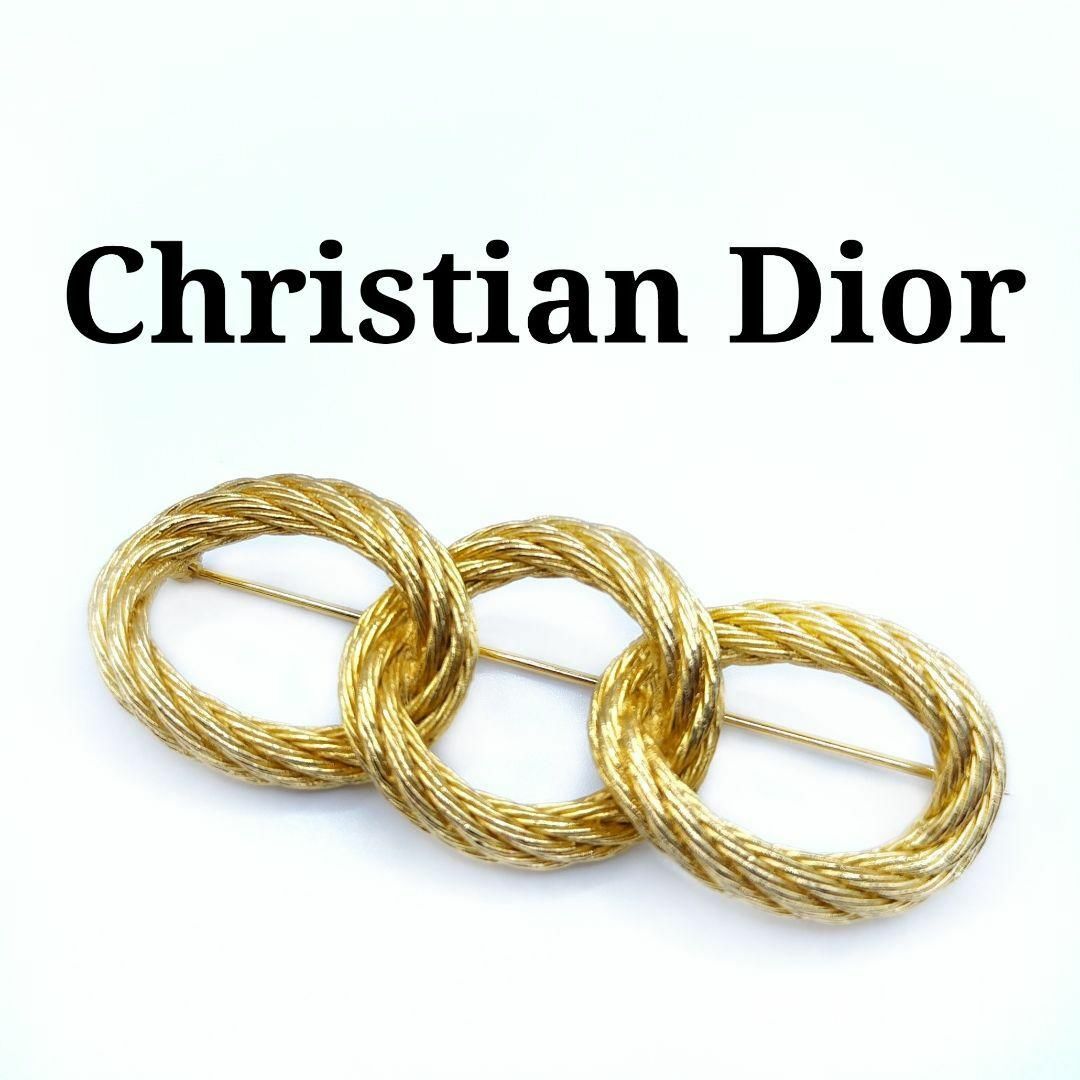 安価 ワタナベ 新品 クリスチャンディオール ブローチ パール ロープモチーフ アクセサリー