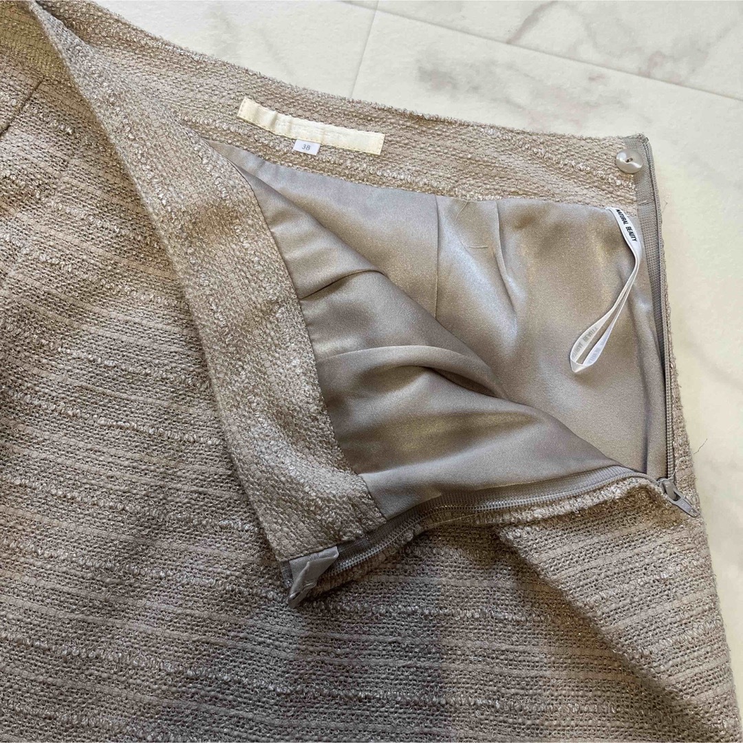 NATURAL BEAUTY BASIC ノーカラーセットアップスーツ 38