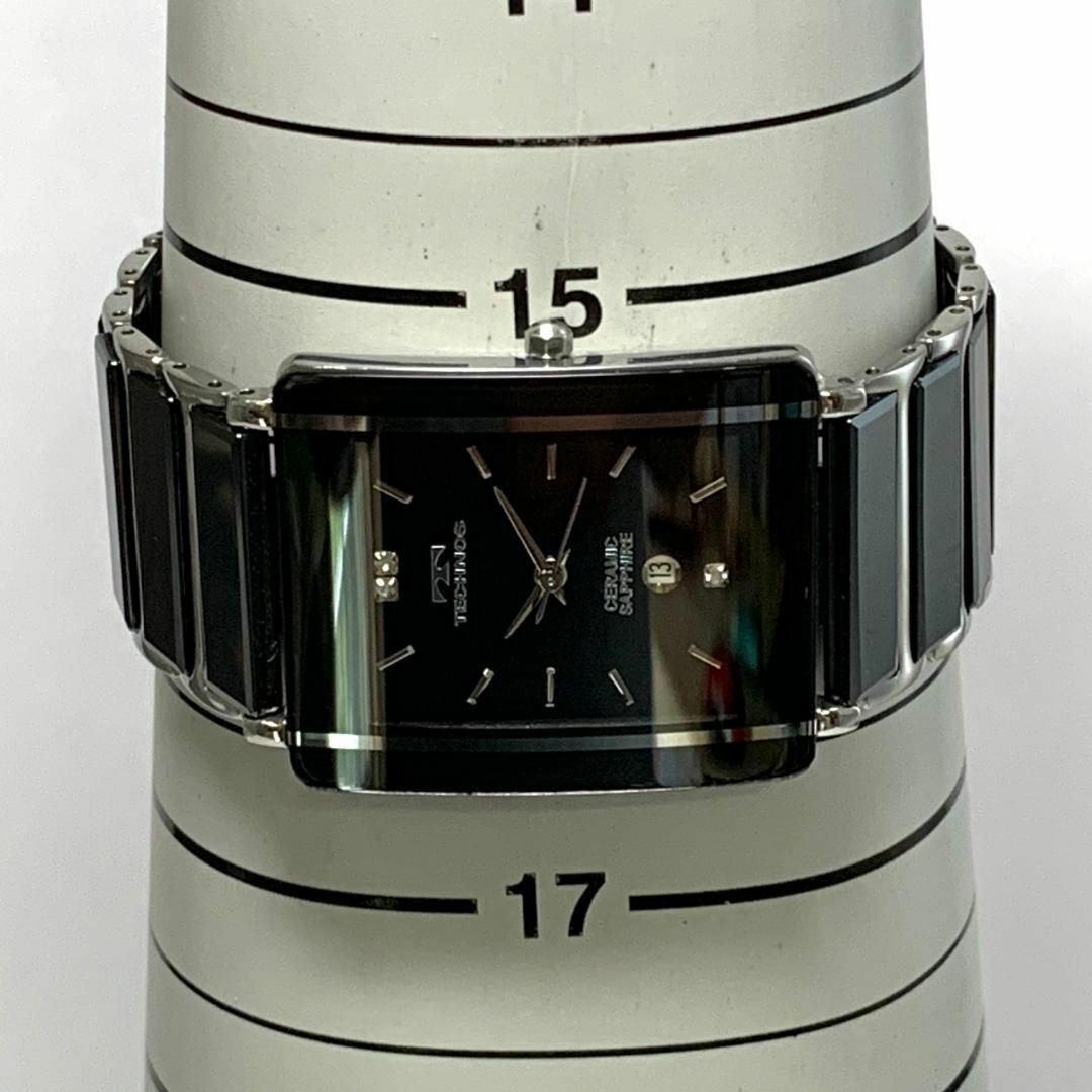 535 TECHNOS テクノス メンズ 腕時計 デイト クオーツ式 電池交換済 5