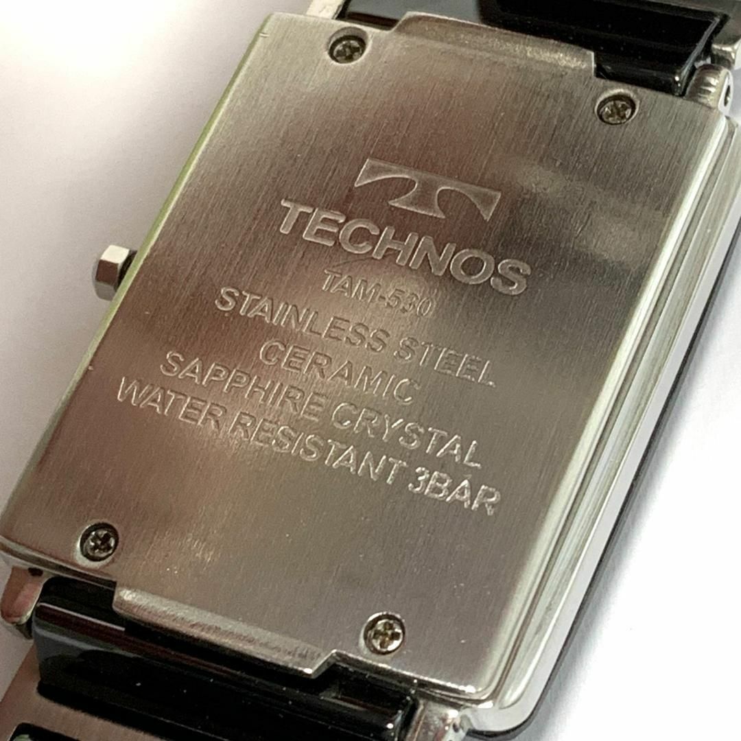 535 TECHNOS テクノス メンズ 腕時計 デイト クオーツ式 電池交換済 7