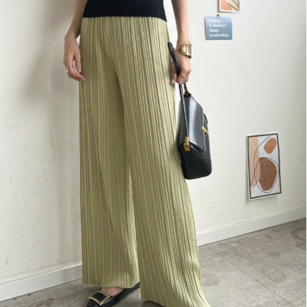 pleated long pants