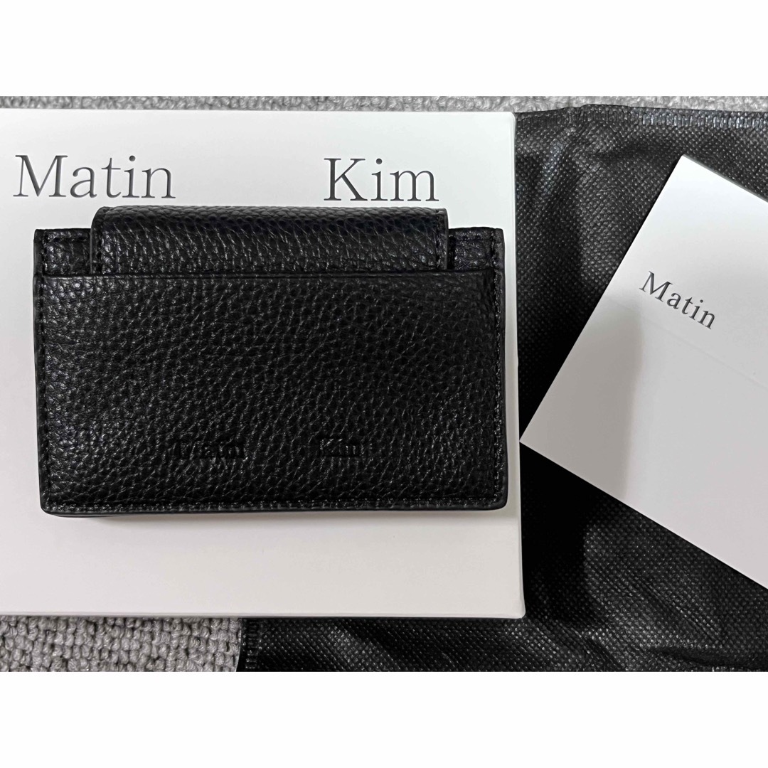 韓国⭐MATIN KIM⭐マーティンキム⭐新品 カードケース黒クロコ折財布