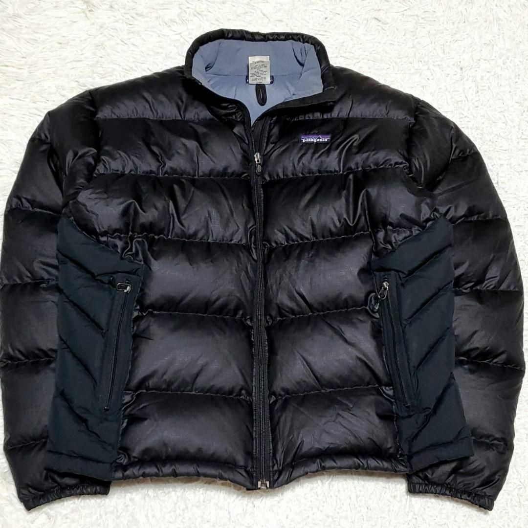 極美品 L Patagonia ダウン ジャケット インサレーション 黒 ロゴ