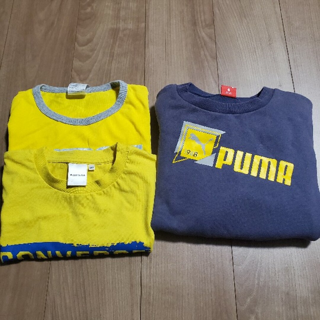 adidas(アディダス)のCONVERSE　adidas　PUMA　Tシャツ　トレーナー　3点セット キッズ/ベビー/マタニティのキッズ服男の子用(90cm~)(Tシャツ/カットソー)の商品写真