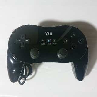 ウィー(Wii)のWiiクラシックコントローラーPRO 黒 ブラック 任天堂純正品(家庭用ゲーム機本体)