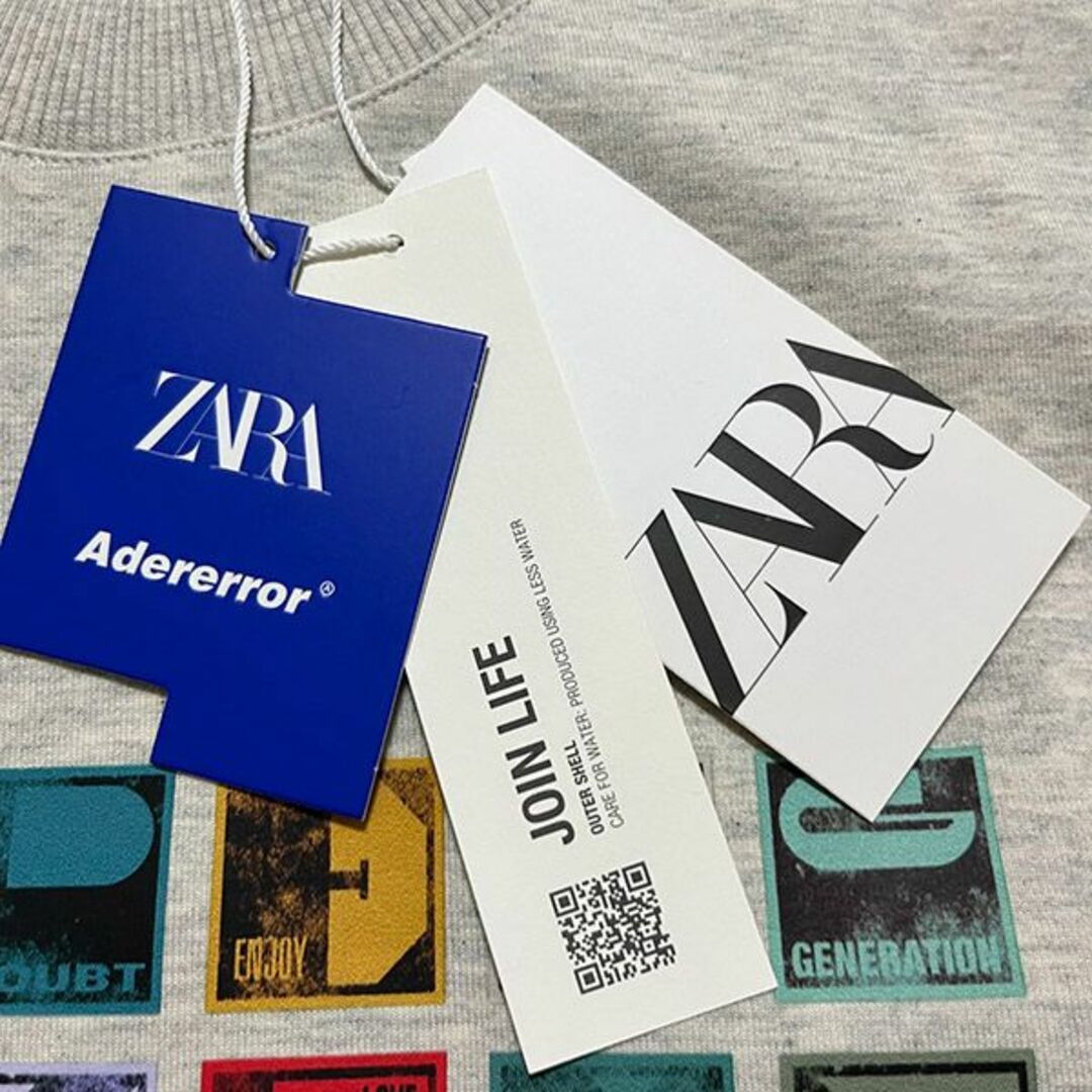 【新品】ZARA x Adererror プリント トレーナー グレー S/M