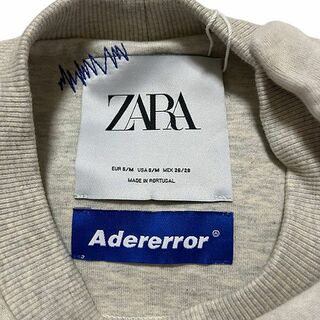 【新品】ZARA x Adererror プリント　トレーナー　グレー　S/M