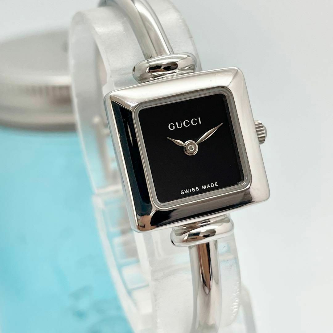 528【美品】GUCCI グッチ時計　レディース腕時計　スクエア　小さめサイズ