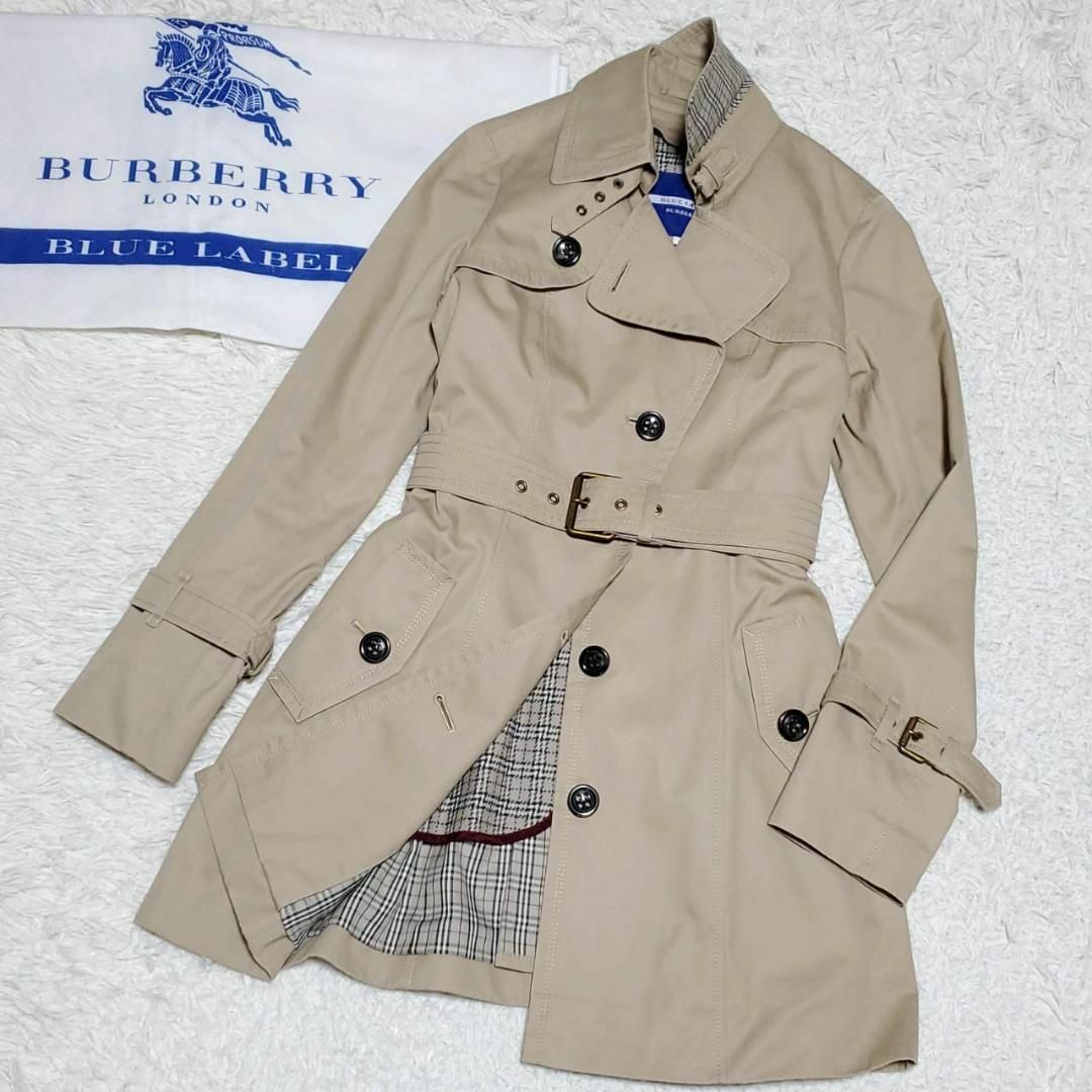 BURBERRY BLUE LABEL - 美品 L バーバリーブルーレーベル トレンチ