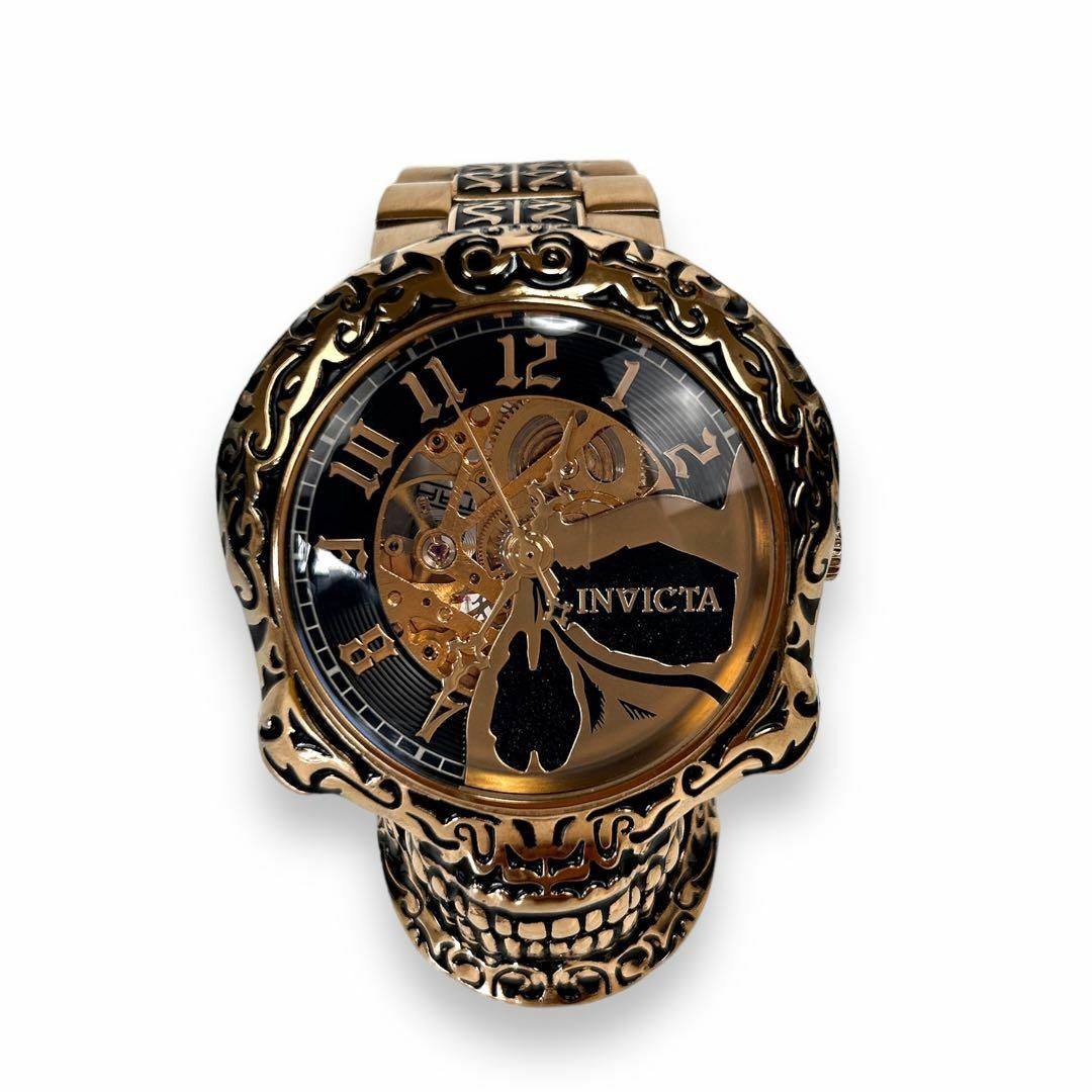 INVICTA 　カーボンホーク　トリプルカレンダー　クロノグラフ　ゴールド